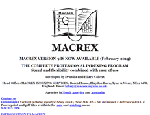 Tablet Screenshot of macrex.com